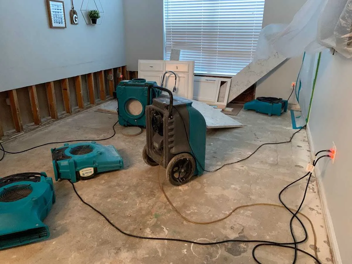 Dehumidifier in flood-cut room for Water Extraction & Removal in Ellwood City